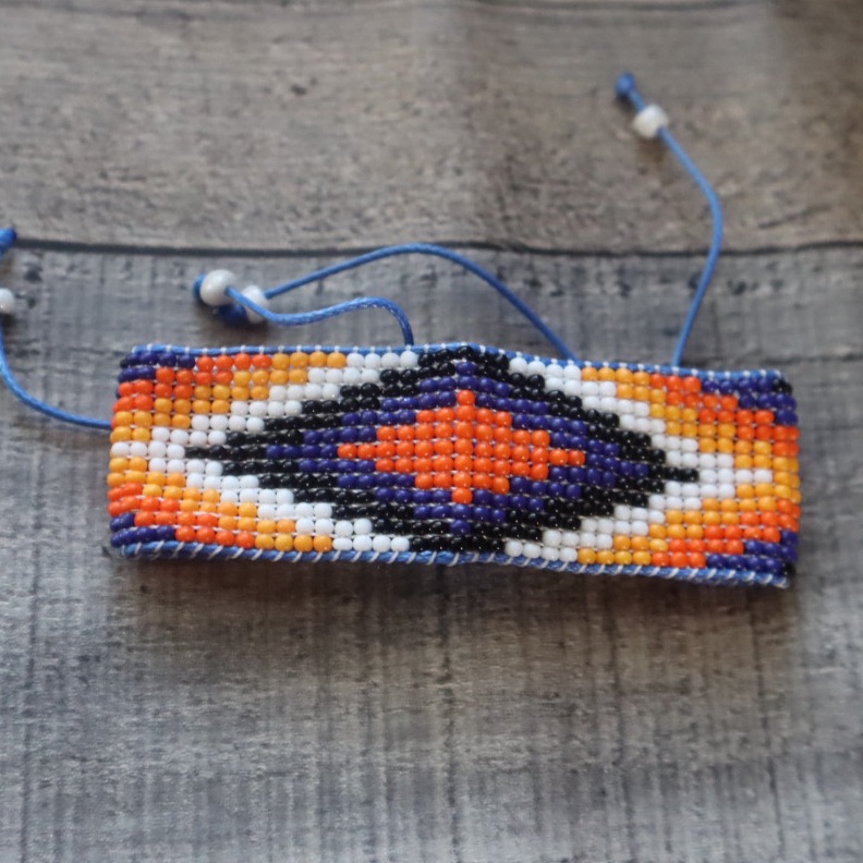 Colorful Aztec Patterned Beaded Bracelet